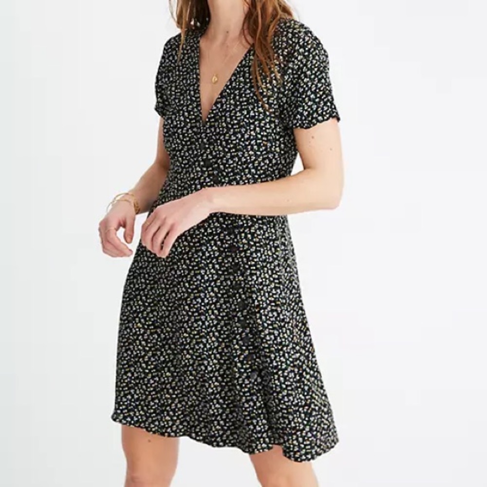 Madewell Floral Button Wrap Summer Dress